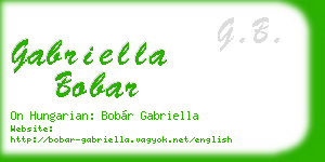 gabriella bobar business card