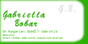 gabriella bobar business card